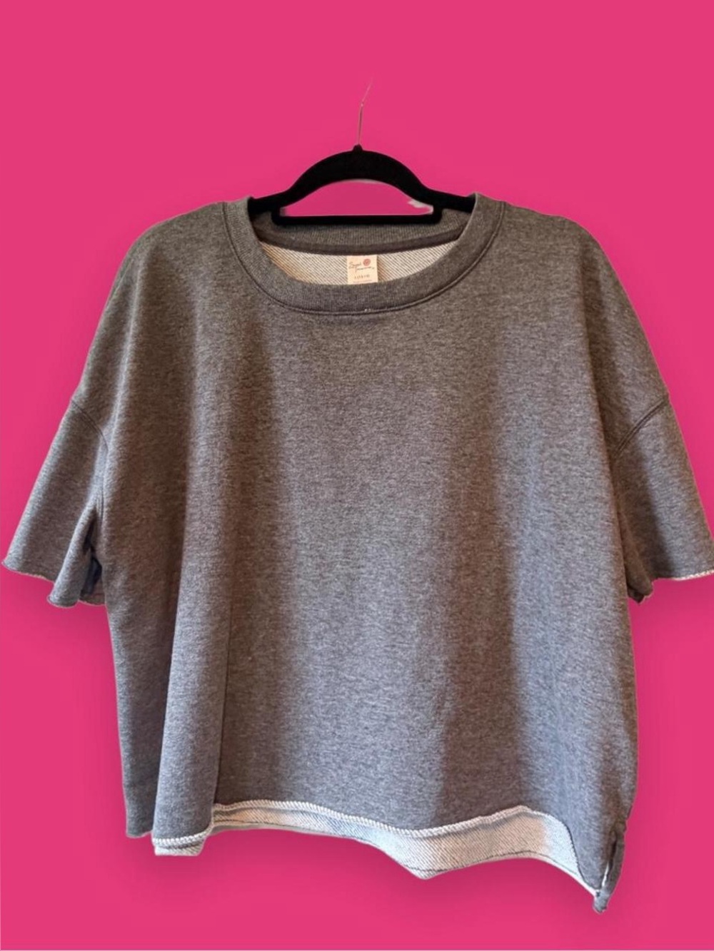 Women’s Boxy, Cropped Short-Sleeve Sweatshirt